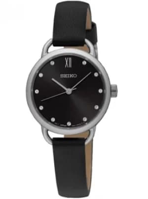 Seiko Ladies Leather Strap Watch SUR699P1