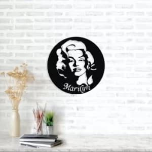Marilyn Monroe Black Decorative Metal Wall Accessory