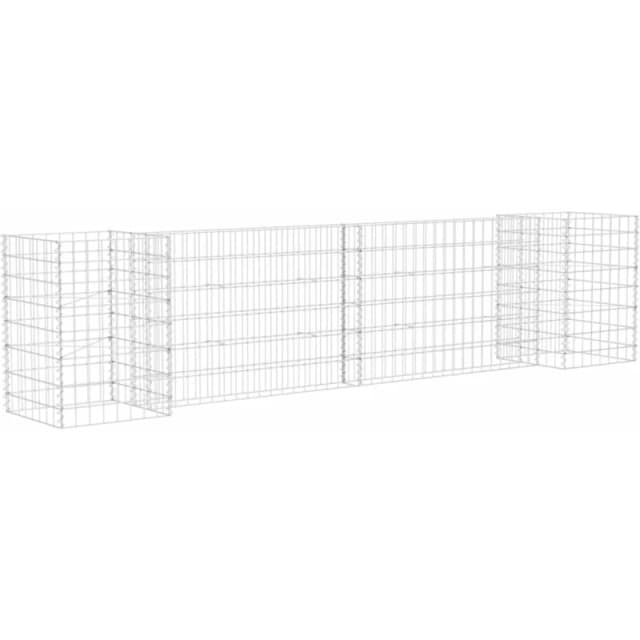 VIDAXL H-Shaped Gabion Planter Steel Wire 260x40x60cm Vidaxl 8719883734873