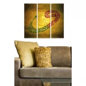 MDFVAV5 Multicolor Decorative MDF Painting (3 Pieces)