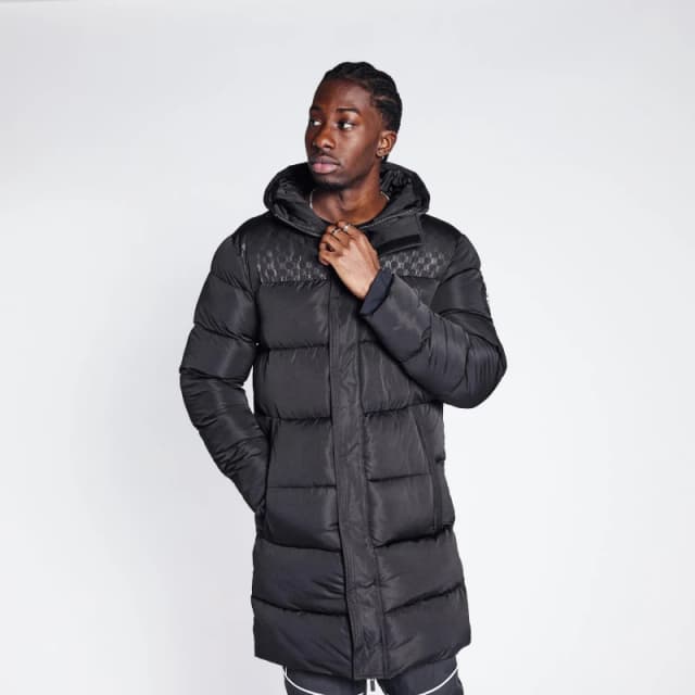 Blood Brother Long Puffer Jacket Mens - Black XS
