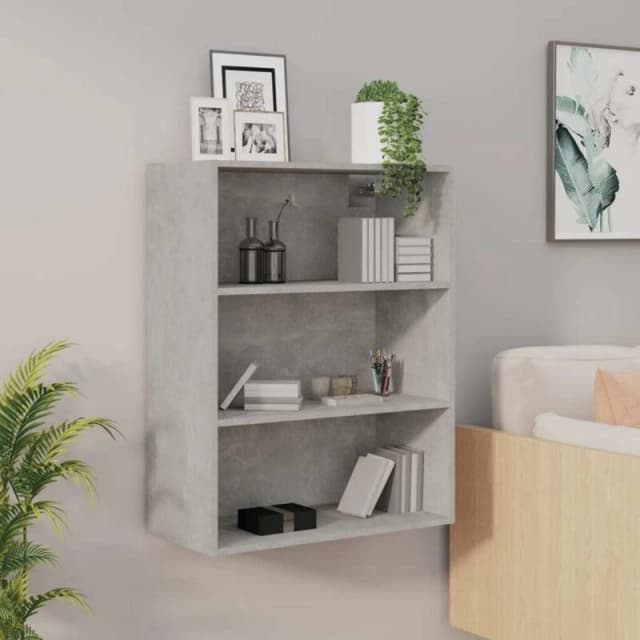 Vidaxl Hanging Wall Cabinet Concrete Grey 69.5X32.5X90 Cm, Grey 812316