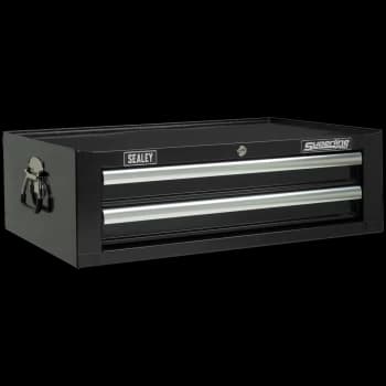 Sealey Superline Pro 2 Drawer Mid Tool Chest Black