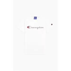 Champion Logo Fitted T-Shirt - White