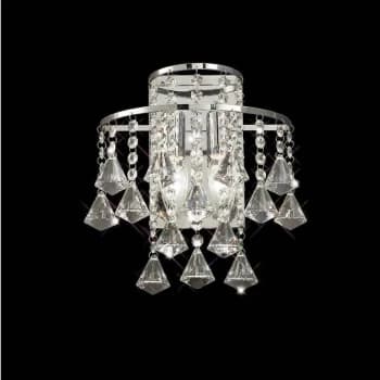 Inina wall light with switch 2 Bulbs polished chrome / crystal