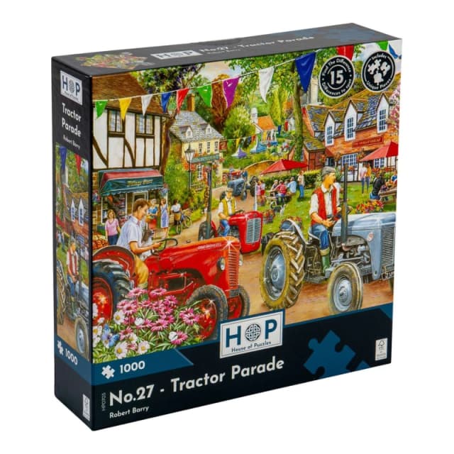 The House Of Puzzles No. 27 - Tractor Parade 1000 Piece Jigsaw Puzzle Size: 1000 Pieces Multicolor Unisex 1000 Pieces