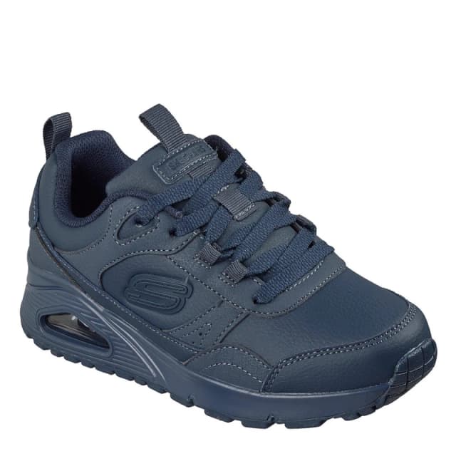 Skechers Kids Monochromatic Lace Up Court Trainers Navy male C11 (28.5)
