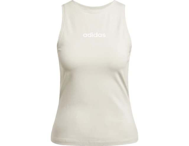 Adidas Sportswear Essentials Linear Slim Cotton Tanktop Women Grey 42-44