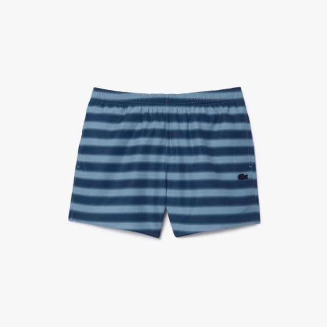 Lacoste Striped Swim Trunks Blue male S