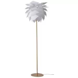 Dyberg Larsen Pineapple Medium Hvid Gulvlampe Med Messing Base