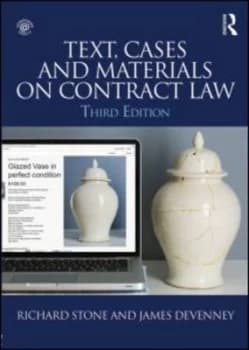 Text Cases and Materials on Contract Law by Richard Stone Paperback