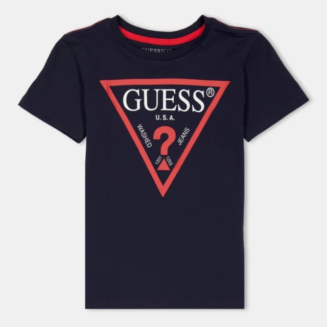 Guess Logo T Shirt Smart Blue G7V2 male 10 Yrs