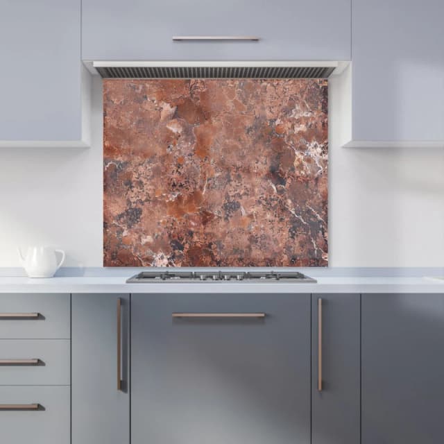 Warren Reed - Designer Terracotta Quartz Effect Kitchen Splashback in Brown Size: 600mm x 750mm Brown Unisex 600mm x 750mm