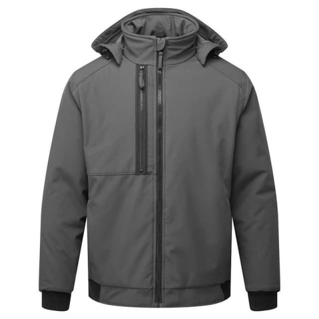 Portwest Mens Padded 2 Layer Soft Shell Jacket in Grey Size: Medium Grey Male M