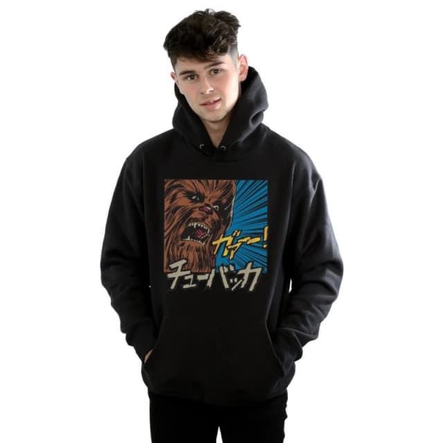 Star Wars Star Wars Men Chewbacca Roar Pop Art Hoodie in Black Size: Small Black S Male 5057864020533