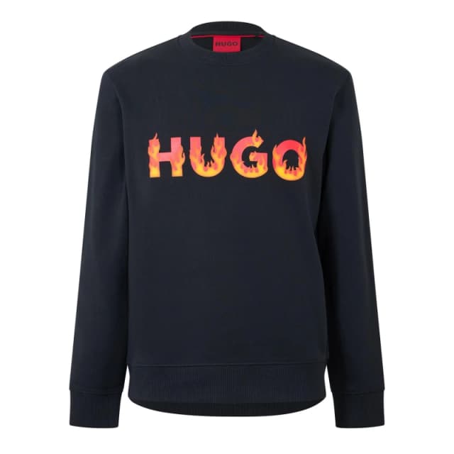 Hugo Cotton-Terry Sweatshirt Black male XS