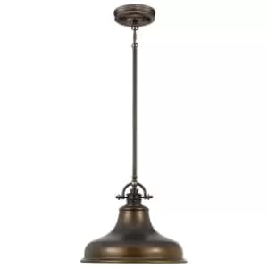 1 Bulb Ceiling Pendant Light Fitting Palladian Bronze LED E27 100W Bulb