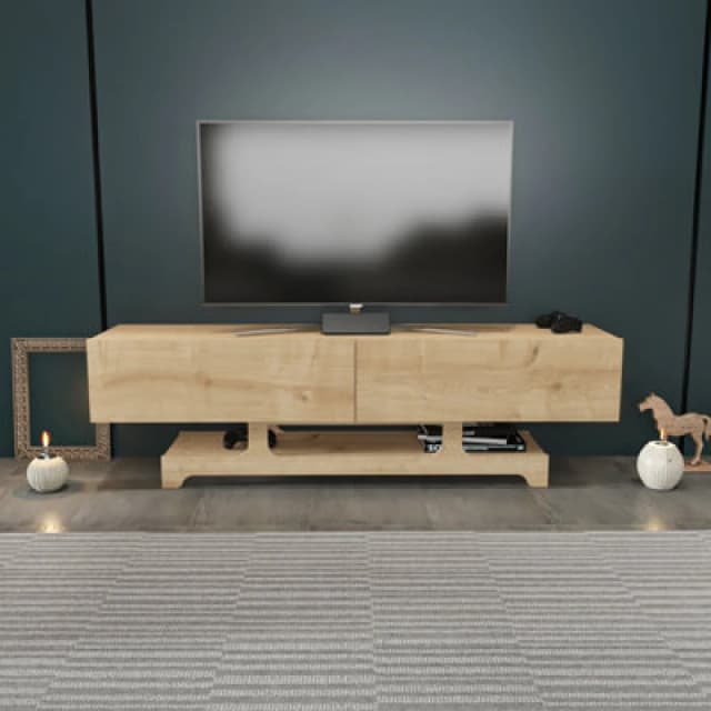 Decorotika Tera TV Stand TV Unit For Tvs Up To 72" Sapphire Oak