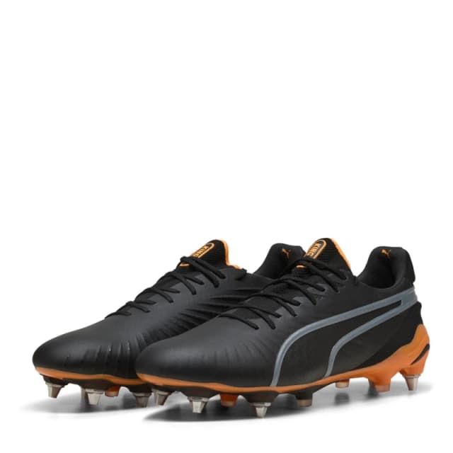 Puma Mens King .1 Soft Ground Football Boots Black/Orange male 6 (39)