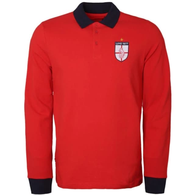 Luke 1977 Bobbys Dream Long Sleeve Polo Shirt - Red Red S