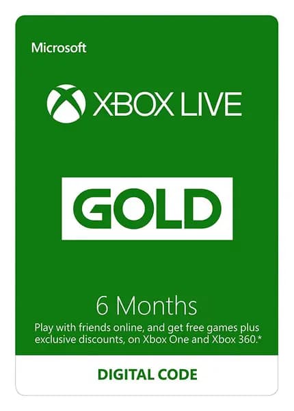 Xbox LIVE 6 Month Gold Code: Europe