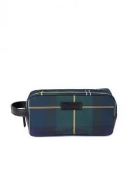 Barbour Tartan Washbag - Green