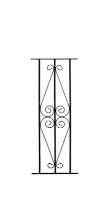 Burbage Iron Craft Asco Metal Deck Decking Infill Fence Panel 280mm Wide X 770mm High (Pack Of 2) Dpab