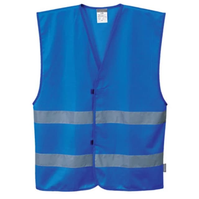 Portwest Iona 2 Band Reflective Safety Vest F474RBR4X/5X Colour: Royal Blue