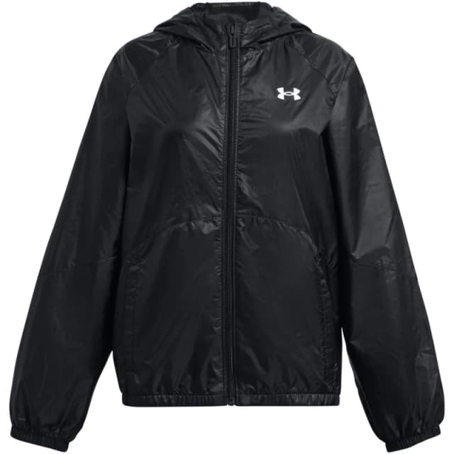 Under Armour Kids SportStyle Water Resistant Wind Resistant Oversized Fit Windbreaker Black female 7-8 (S)