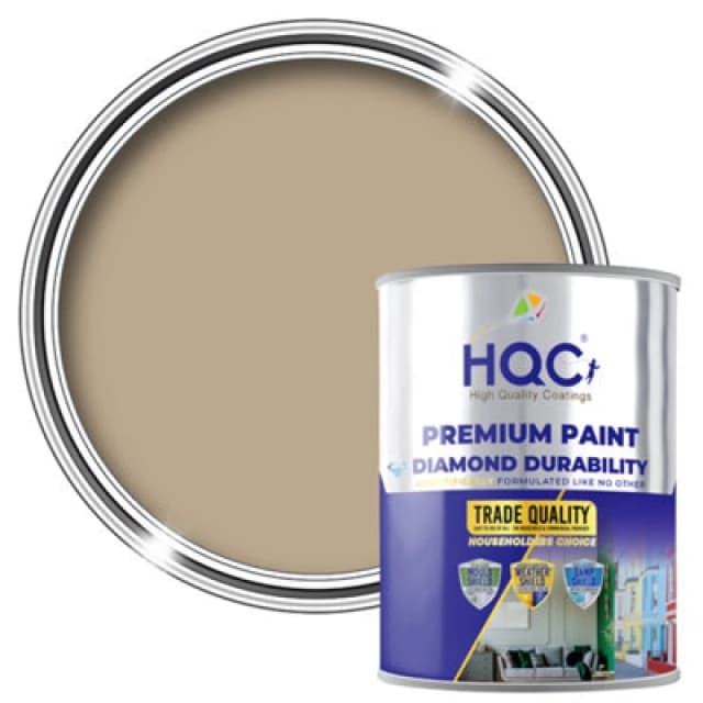 Hqc Masonry Paint - Weatherproof & Long-Lasting Protection For All Exterior Walls - Sandstone - 1L
