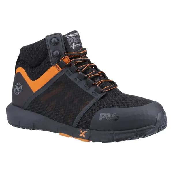 Timberland Pro Mens Radius Non Marking Safety Boots UK Size 10.5 (EU 45) Black/Orange TIM089-BLKOR-10.5