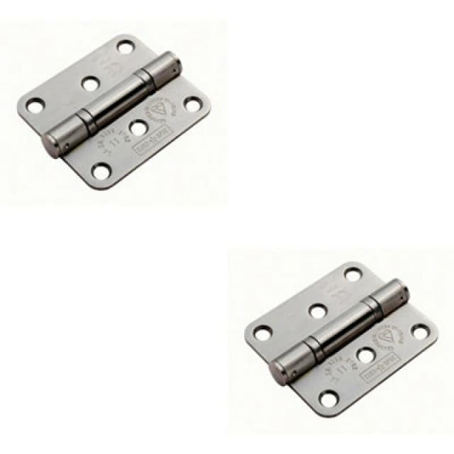 Loops 2x PAIR 76 x 67 x 2.5mm Ball Bearing Hinge Satin Stainless Steel Interior Door Metallics unisex