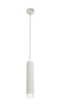 1 Light 30cm Ceiling Pendant Light GU10, Sand White, Acrylic Ring