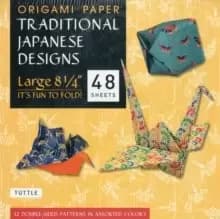 Origami Paper - Traditional Japanese Designs - Large 8 1/4" : Tuttle Origami Paper: High-Quality Double Sided Origami Sheets Printed with 12 Different