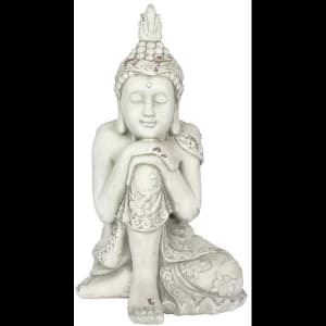 White Hands on Knee Garden Buddha
