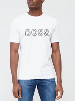 Hugo Boss Tiburt Large Logo T-Shirt White Size 2XL Men
