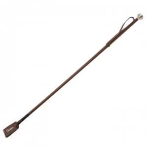 Shires Leather Show Whip - Brown