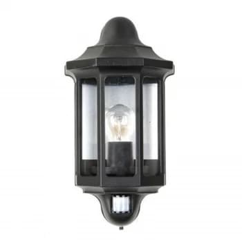 Lutec Corniche 60W PIR Wall Light - Black