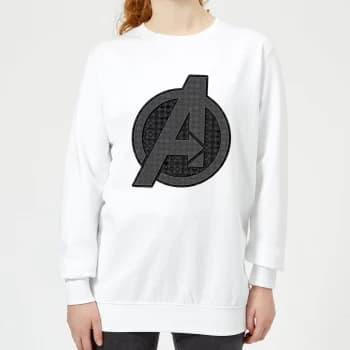 Avengers Endgame Iconic Logo Womens Sweatshirt - White - L