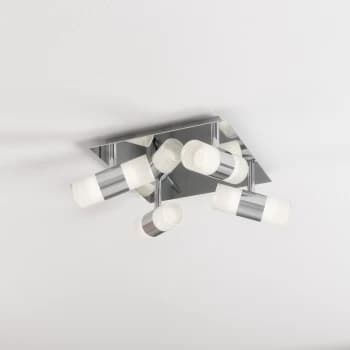 Chrome 8 Light LED Spotlight Plate - Oslo