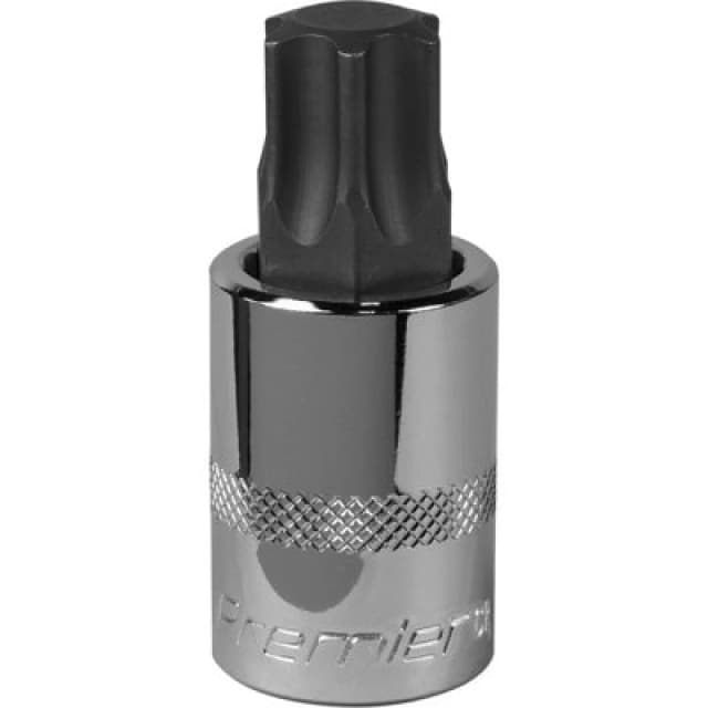 Loops T80 TRX Star Socket Bit - 1/2" Square Drive - PREMIUM S2 Steel Head Knurled Grip Metallics