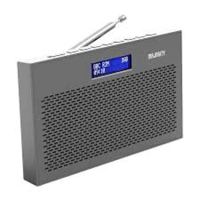 Majority Histon Portable DAB Radio - Charcoal, Silver/Grey 5056444109743