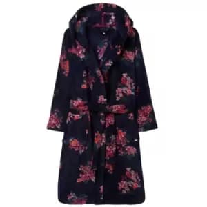 Joules Womens Rita Dressing Gown Navy Floral S/M