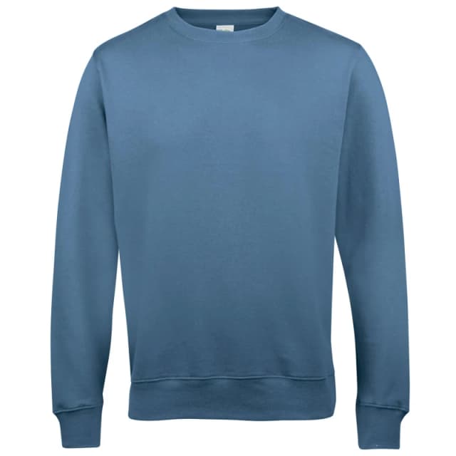 AWDis AWDis Just Hoods Crew Neck Plain Sweatshirt (280 GSM) in Blue Size: X-Small Blue XS Unisex 5055805497642