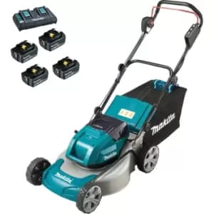 Makita DLM460PT4 460mm Cordless Brushless Lawnmower