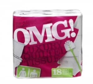 OMG Std Toilet Rolls White (Pack 18)