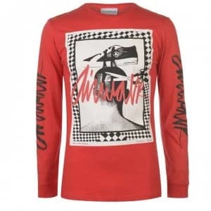 Airwalk Graphic Long Sleeve T Shirt Mens - Red