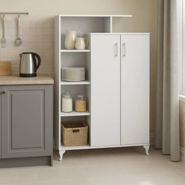 Decorotika Gupse 140 Cm Multipurpose Cabinet White