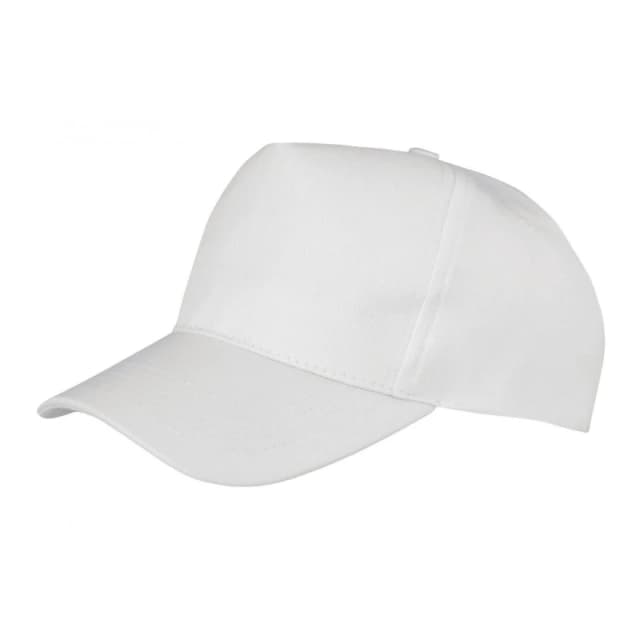 Result Boston 5 Panel Baseball Cap in White White Unisex One Size