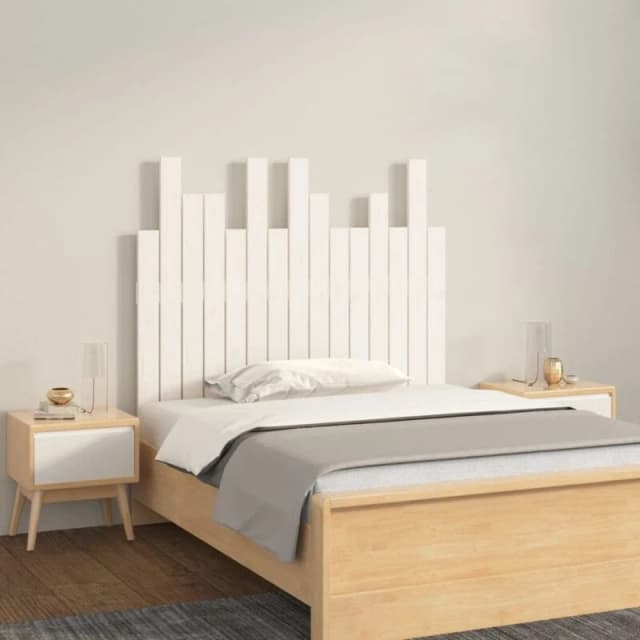 VIDAXL Wall Headboard White 95.5x3x80cm Solid Wood Pine Vidaxl 8720845685027
